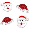 FIVE-D 2 paia di orecchini Natale Cappello di Babbo Natale e Albero di Natale in argento Sterling 925, con custodia, Onesize, Argento sterling, Senza pietra