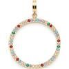 JEWELS BY LEONARDO Ciondolo Clip & Mix Clarence - Ciondolo a catena in acciaio inox dorato - Linea Pavé in pietre disposte artisticamente - Gioielli regalo per donne - 024947, 4,8 cm, Acciaio