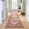Carvapet Tappeto Corridore Antiscivolo 60x240cm Lungo Tappeti Runner Passatoia Arancione Medaglione Vintage Tappeti di Zona Lavabile Morbido Microfibra Tappeto Cucina