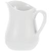 UPKOCH 1 tazza da latte in ceramica, per salse, per il latte, in porcellana, 1 l, per il latte, per il latte, per la casa, colore bianco