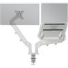 Leitz Ergo Braccio salvaspazio per doppio monitor con supporto per laptop Leitz