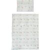 roba Biancheria per Lettino Woodland Buddies - Piumino 100 x 135 cm + Federa 40 x 60 cm - Set 2 Pezzi in Cotone - Verde Pastello