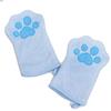 Generic 2 guanti per asciugare animali domestici, in morbido pile di corallo in microfibra per la pulizia di cani e gatti, assorbenti d'acqua, per cuccioli e gattini, con simpatico design a zampa (blu)