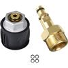 BOAEPWZI Adattatore a connessione rapida per idropulitrice in ottone M22 14 mm Tubo connettore rapido e scollegamento per idropulitrice conversione tubo pistola per Karcher K2 K3 K4 K5 K6 K7 Series
