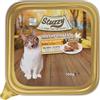 Stuzzy Monoprotein Alimento Umido per Gatti Gusto Pollo, 99,9% Proteine Animali, 0,01% Proteine Vegetali, Cotto al Vapore, Alimento Completo per Gatti, 16 x 100g