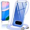 Coiwxmoi Cover per Google Pixel 10 con Cordino 6,3,Trasparente Custodia con Laccio Tracolla Corda Catena Cinghia,Ultra Morbido Silicone TPU Antiurto Case per Google 10, Viola