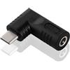 KUOQIY 65W PD USB C a DC Adattatore, Jack DC 4.8x1.7 mm Ingresso a USB-C Type-C Angolo 90 Gradi Spina di Alimentazione Adattatore di Ricarica, per Telefono, Laptop