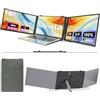 siaviala 2025 Nuovo Monitor Portatile 0.17 Ultra-Sottile, 14 1080P FHD IPS Schermo Portatile, Triplo Schermo PC Portatile per Laptops 13-17.3, Plug & Play per Mac/Android/Chrome