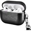 ICARER ICAER Custodia in pelle con Cordino per AirPods Pro 3 2025 Case, Nero | Custodia in Pelle Antiurto Premium, Supporto Caricatore senza Fili, LED visibile, Protezione Completa, Vestibilità Perfetta