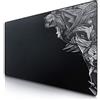 TITANWOLF - Grande Tappetino Mouse da Gioco - XXXL Oversize Mousepad - Dimensione 1200 x 600 mm - XXL Formato Oversize da scrivania e Tavolo - per Mouse e Tastiera - Nero