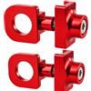 Xiciki Tenditore della catena di bicicletta 2 pezzi in lega di alluminio 10 mm, tenditore della catena della bicicletta ad una velocità, ideale per BMX Fixie Bici ad una velocità - rosso