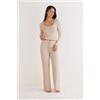 Intimissimi Pantaloni Lunghi A Palazzo In Modal Light Con Cashmere Beige