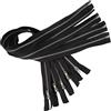 Aerzetix - C61588 - Set di 5 Cerniere Lampo N°4 separabili 65cm in Metallo - Colore: Nero - tiretto cursore Jeans Gilet pelletteria Cucito Abbigliamento Pantaloni merceria