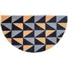 emmevi Zerbino Cocco Semiluna 38x68 Cm Moderno Antiscivolo Tappeto Ingresso Tappetino Entrata (D)