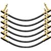 Donner Cavi Patch per Effetti per Chitarra Jack Dia 6.35mm, Professionali Cavetto per Strumenti Musicali TS Mono per Chitarra/Basso Pedaliera Effetti, Lunghezza 15cm, 6 unità