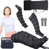 Generico Pressoterapia Linfodrenaggio Professionale, 6 Camere D'aria Macchinario Pressoterapia gambe e braccia Addome Glutei per Casa, Apparecchio Pressoterapia (Nero, 1 Gamba + 1 Braccio + 1 Addome)