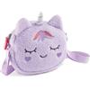Back2Fun Borsa pelosa unicorno B2F, borsa a tracolla unisex per bambini, lilla, 175 x 160 x 35 mm, viola, 175 x 160 x 35 mm