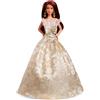 Barbie Signature Magia delle Feste 2025, bambola da collezione con capelli castani e abito argento e oro, confezione da esporre, regalo per le feste, giocattolo per bambini, 6+ anni, JBJ02