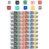 HAXIHA 100 Pezzi Dadi Impostato,6 Facce 16mm Dadi da Gioco,Cubo a sei Lati, per Giocare ai Giochi da Tavolo per Giochi e Feste,10 Colori