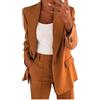 HEONSATI Tuta Elegante Donna Curvy Set da Cerimonia Casual Manica Lunga Completo Due Pezzi Eleganti Oversize Complete Ufficio Blazer E Pantalone Tailleur da Lavoro con Bottoni per Sera Party