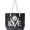 Little Earth Productions Littlearth NFL Pittsburgh Steelers Love Rope Tote, Team Color, 19 x 6 x 14