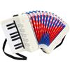 Clevich Fisarmonica per Bambini,17 Tasti 8 Bassi,Strumento Musicale a Pianoforte Organetto con Tracolla,Strument Musicale per Principianti,Fisarmonica a Bottonicon per Adulti e Bambini dai 3 anni (Bianco)