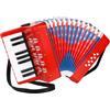 Clevich Fisarmonica per Bambini,17 Tasti 8 Bassi,Strumento Musicale a Pianoforte Organetto con Tracolla,Strument Musicale per Principianti,Fisarmonica a Bottonicon per Adulti e Bambini dai 3 anni (Rosso)
