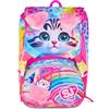 SJ GANG STYLE JAM GANG Zaino Scuola Estensibile Big, Fucsia, Zaino con Divisorio Interno, Tasca Superiore con Orecchie in Peluche, Tasca per Borraccia, 24 L, Zaino Scuola Elementare, Bambina