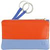 DUDU Astuccio portachiavi colorato in pelle uomo donna formato bustina con zip Zucca