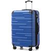 COOLIFE Valigia grande 77cm,valigia con ruote espandibile con TSA Lucchetto