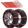 Terryshop74 Catene da neve a fascette universali facili da montare per tutte le misure 20 pezzi
