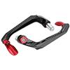 Qiilu Qii lu Universale 7/8 in 22mm CNC Manubrio in alluminio Freno Leva della frizione Protezione della mano Protector per moto, moto, scooter, auto elettriche, mountain bike(rosso)