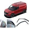 AC WOW - Set di 2 deflettori d'aria in vetro acrilico per Ford Transit/Tourneo COURIER 2023 2024 2025 2026, parabrezza laterali per finestrini delle portiere, protezioni contro pioggia e tempo