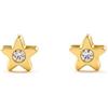 Monde Petit Mondepetit - Orecchini bambini Stella Zircone Oro Giallo 18K - Scatola Regalo - Certificato di garanzia