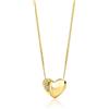 OROVI Collana Donna Oro Giallo 18KT Girocollo con Cuore e Diamanti naturali 42 cm, estendibile fino a 45 cm, gioiello anallergico confezionato in un elegante astuccio portagioie