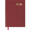 Dohe - Agenda 2026 Portoghese - Pagina, formato A5 (14 x 20 cm), copertina rigida, 12 mesi da gennaio a dicembre, pianificatore annuale con segnalibri - Sintra Bordeaux