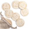 Wood You Buy Milestone Baby Cards, Set di 14 Dischi in Legno per Traguardi del Neonato con Sacchetto, Cartelli Mensili 1-12 Mesi, Hello World Nascita, Egalo Nascita e Battesimo
