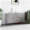 ULUYYUC Credenza, Mobile Corridoio Stretto E Lungo Mobile Camera Da Letto Vetrinetta Espositiva Mobiletto Basso Adatto per Ufficio Balcone Bagno Cucina Grigio Sonoma 100x36x60 cm in Legno Multistrato