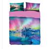 Bassetti completo letto IMAGE copriletto lenzuolo serie stampa in digitale alta definizione animali natura paesaggi balza applicata 100% cotone - Made in ITALY (NORDIC TRAVEL, MATRIMONIALE)