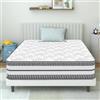 YIDATONG Materasso Singolo 90x200 Memory Foam, Materassi a Molle Insacchettate, Certificato OEKO-TEX, 9-Zone, Ortopedico, Ergonomico, Supporto Perfetto, Antiacaro Anallergico, Alto 23 cm