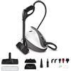 Polti Vaporetto Smart 30 S, Pulitore a Vapore con Caldaia ad Alta Pressione fino a 3 Bar, Tappo di Sicurezza, Potenza 1800 W, Capacità 1,6 L, 12 Accessori, Vano Porta Accessori, Bianco e Grigio