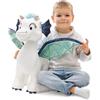 NICI Zafura Draghetto di peluche, morbido, tenero pupazzo per coccole e giochi, per adulti e bambini, 50 cm, bianco glitter - 62433