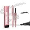 TENGWA Microblading Matita Sopracciglia Trucco a Lunga Durata Eyebrow Pencil Nero 2 Pezzi Make Up 3D Waterproof Novità 2025 Crea Sopracciglia Naturali e Ben Definite