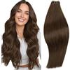 RUNATURE Extension Capelli Veri Tessitura Castano 35cm 100g #4