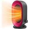 Sendowtek Stufetta Elettrica Basso Consumo 900W, Termoventilatore 3 Modalità Protezione da Surriscaldamento e Ribaltamento, Portatile Riscaldatore per Casa Ufficio Uso interno