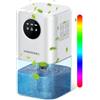 Homtronics Deumidificatore Casa Muffa 1700ml, Deumidificatore Portatile Silenzioso, 7 Colori di Luce, Automatico, Timer 24 Ore, per Spogliatoio, Bagno, Camera, Bianco