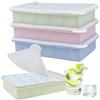 SZWLJ 3 Pezzi Contenitori Cubetti Ghiaccio Silicone, 15 Scomparti Morandi