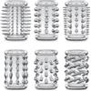 Kutocesy Anello Del Pene Set Manica Del Cazzo Maschile Stimolazione Pellet Chiaro Anello Del Pene 6pcs Flirtare Coppie Adulti Erotici Giocattoli Del Sesso Giochi (Transparent)