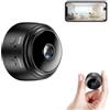 Aderpmin Secret Scope - Mini telecamera di sicurezza wireless Wifi 1080p HD, mini monitor senza fili con funzione di visione notturna, registrazione in tempo reale, telecamera di sorveglianza per esterni (nero