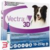 CEVA SALUTE ANIMALE SPA VECTRA 3D*3PIP 10-25KG BLU
